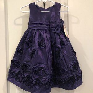 Jessica Ann Royal Purple Rosettes Infant Formal Dress